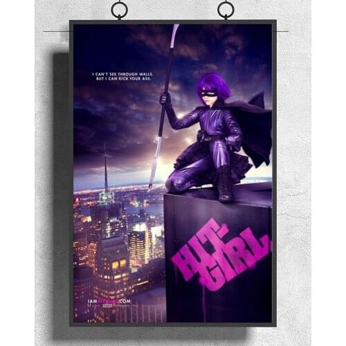 L144 KICK ASS Movie Super Hero Comic Book HIT GIRL Silk Fabric Poster Art Decor Indoor Painting Gift