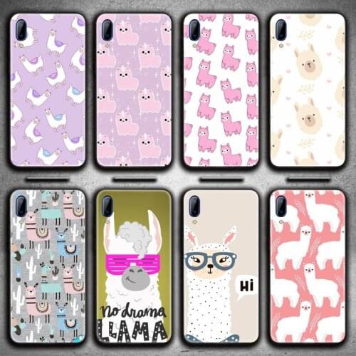 Llama Alpaca pattern Phone Case For Vivo Y91c Y17 Y51 Y67 Y55 Y7s Y81 Y19 Y97 Y93 V17 vivos5
