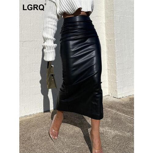 LGRQ Women's Leather Skirts