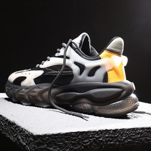 2020 Autumn New Men Daddy Shoes Breathable Comfortable Trend Sneakers Male Thick Bottom Walking Footwear Outdoor Chunky Sneakers