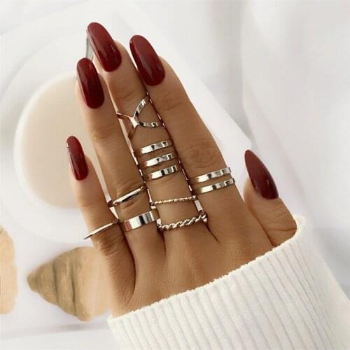 New Fashion Geometry Restoring Ancient Rose Gold Rings Suit For Women Finger Ring Euramerican Female RINGS FOR WOMEN RINGS 2021