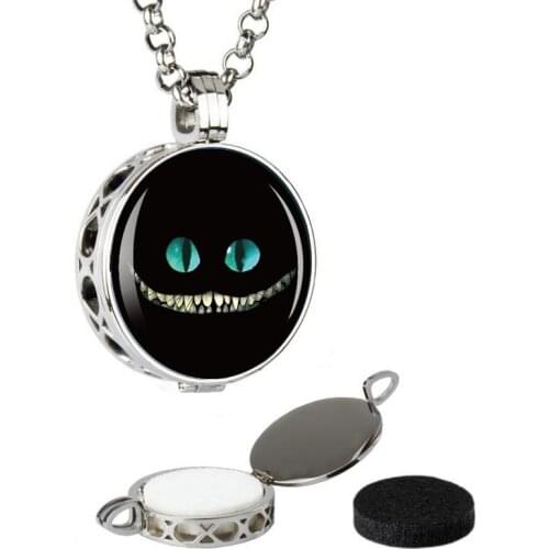 New stainless steel locket pendant fashion jewelry picture logo Essential Oil Diffuser aromatherapy lockets