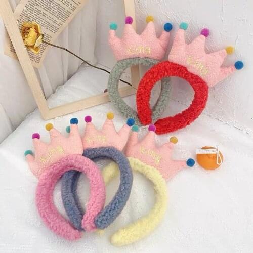 Fashion Women Girls Headdress Solid Headband Wrap Hair Hoop Bezel King Queen Crown Female Hair Accessories Hairband Headwear