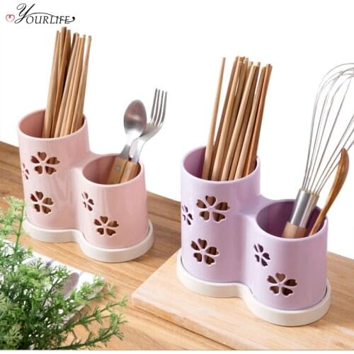 OYOURLIFE 1pc Kitchen Tableware Draining Rack Chopstick Spoon Fork Storage Box Cutlery Holder Detachable Drainer Rack