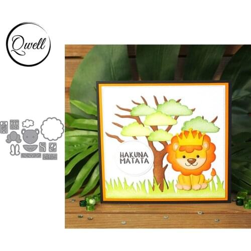 QWELL Animals Tiger and Lion Metal Cutting Dies for Scrapbooking and Card Making Paper Embossing Craft New 2019 die cuts
