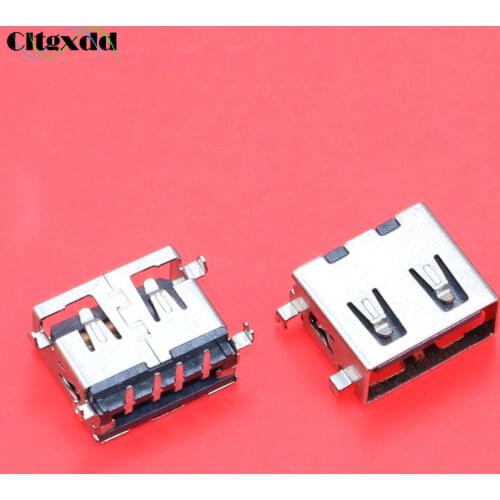 Cltgxdd 10mm Short body 2.0 USB jack connector 4 pin 90 degrees AF bend Pin USB female socket for Desktop Laptop PC etc