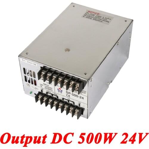 SP-500-24 PFC Switching Power Supply 500W 24v 21A,Single Output Parallel Ac Dc Power Supply,AC110V/220V Transformer To DC 24V