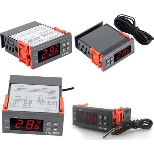 Sensor STC-1000 LCD Seafood Pool Fault Alarm Thermostat Automatic Conversion STC Temperature Controller All-Purpose Chiller
