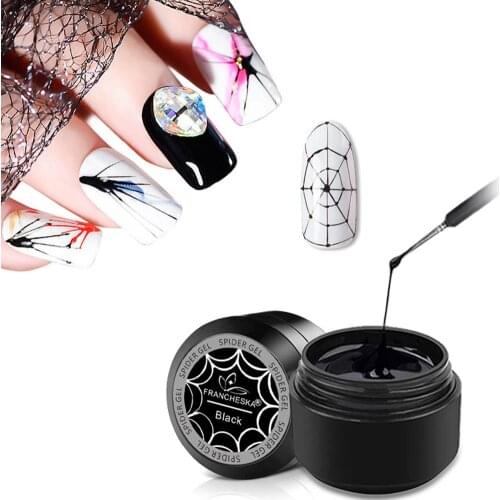 Elastic Nail Wire Painting Drawing Gel DIY Spider Painted UV Lacquer Long Lasting Nail Decor Elastic Semi Permanent