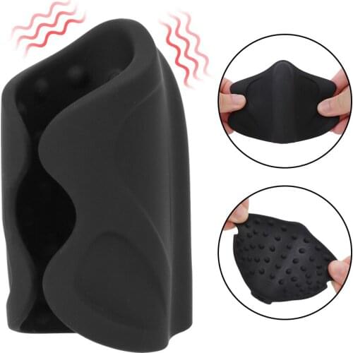 Delayed Ejaculation Penis Extender Blowjob Glans Vibrator Penis Delay Trainer Male Masturbator Sex Toys for Men 10 Modes