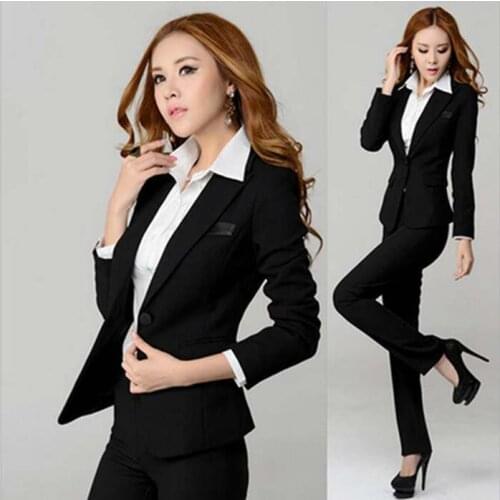 Womens dress Business suit jacket suit slim dress 2 jackets + pants XY-033