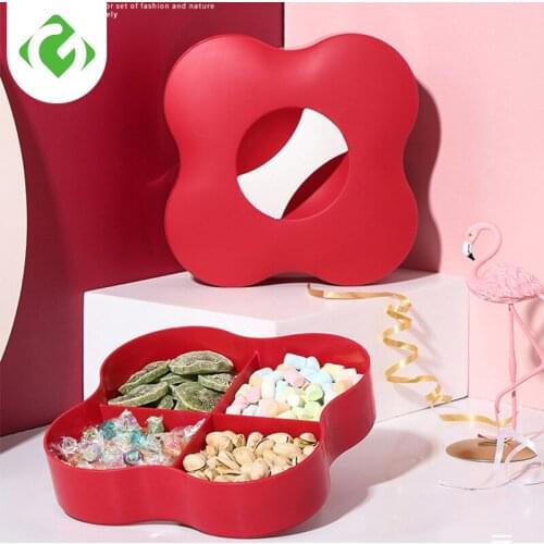 1PC Multilayer Candy Snacks Nuts Fruit Seeds Dry Fruits Plastic Plates Dishes Bowl Breakfast Tray Home Kitchen Supplies GUANYAO