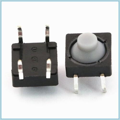 10pcs/lot 8x8x5MM 4PIN G77 Conductive Silicone Soundless Tactile Tact Push Button Micro Switch Self-reset Free Shipping