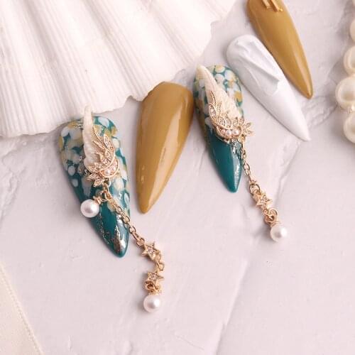 10pcs Love wings flower alloy zircon crystals rhinestones nail jewelry nail art decorations nails accessories charms supplies