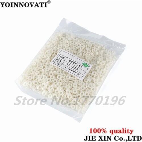 1000pcs TO-220 insulation tablets circle M3 transistor pads Bushing TO - 220 Plastic Insulation Washer