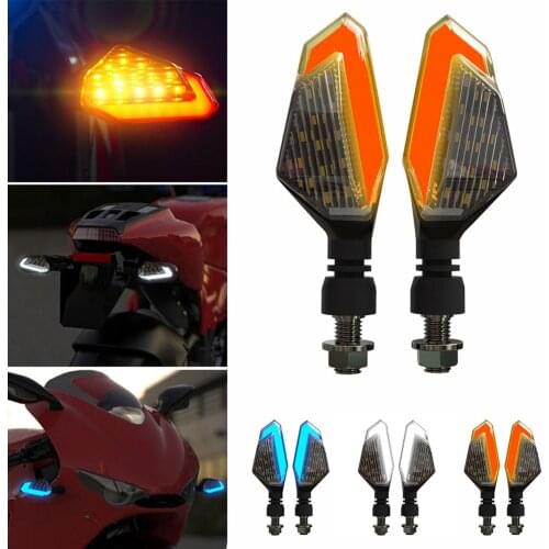 2 Flasher Motorcycle LED Turn Signal Lights For Cruiser Honda Kawasaki Yamaha Motorcycle Blinker Front Rear 2PCS Signal Lamp