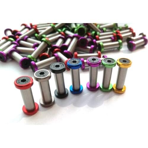 20pcs/box ,0.76"(19mm x 5mm) Mix color stainless steel Knife Handle hex Screws Suitable for 5mm hole (Random color)