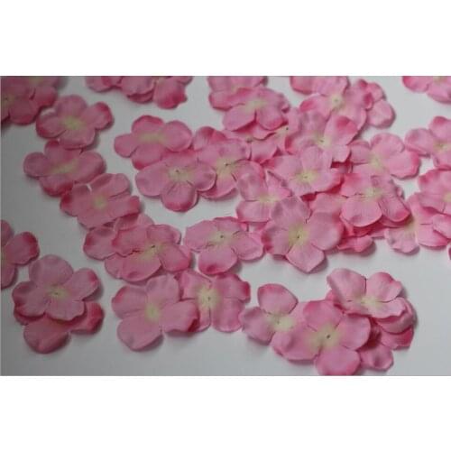 250g 4.5*4.5cm Pink Silk Hydrangeas Flowers Petals For Wedding Party Holiday Venue Decoration