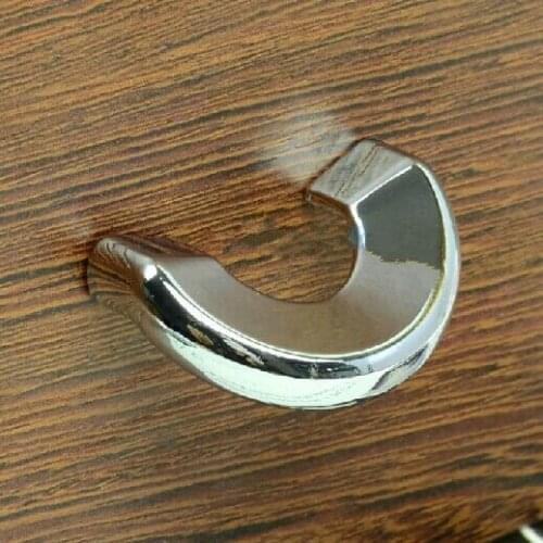 32mm Modern simple shoe cabinet knob handle shiny silver drawer cabinet dresser knob pull furniture decorate handle chrome