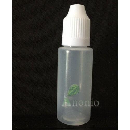 50pcs 15ml PE Dropper bottle Translucent Drop Bottle Eye Drops 15ml Plastic Dropper Bottles with Color cap Eliquid Empty Bottle
