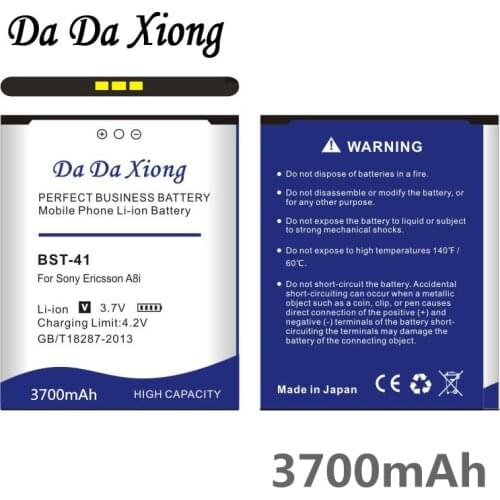 DaDaXiong 3700mAh BST-41 Battery for ony Ericsson Xperia PLAY R800 R800i A8i M1i X1 X2 X2i X10 X10i Play Z1i