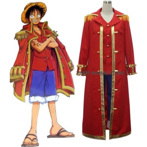 Anime One Piece Cosplay Costumes Monkey D. Luffy Full Set Uniform customized any size