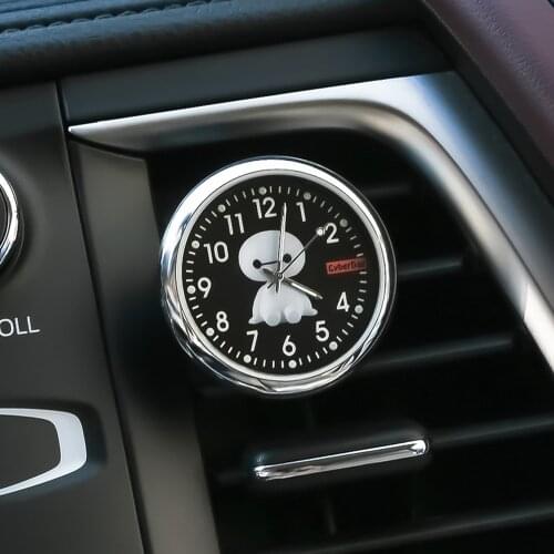 Car Luminous Ornament Automotive Vents Clip Air Outlet Baymax Robot Clock Auto Watch Interior Decoration Car Accessories Styling
