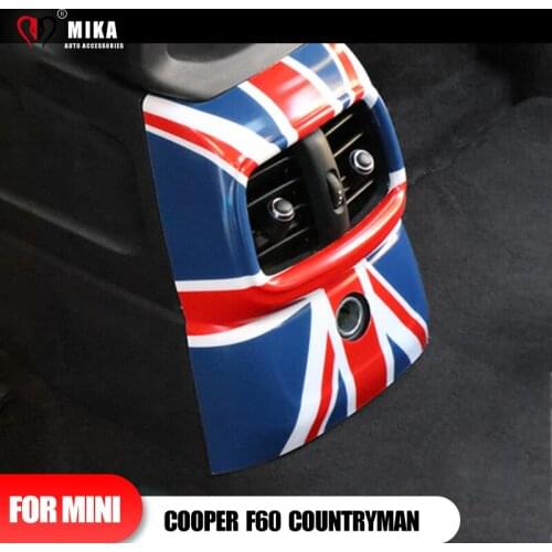 Car Rear Air Conditoning Back Outlet Vent Panel Cover Decoration Sticker Auto Indoor Accressories For Mini Cooper F60 Countryman