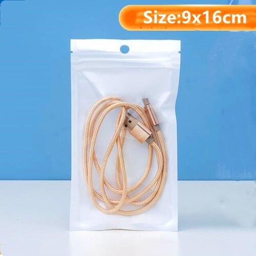 White/Clear Self Seal Zipper Bags Plastic Retail Packaging Pack Poly Bag Zip Lock Pouches Reclosable Ziplock Storage Bag 9x16cm