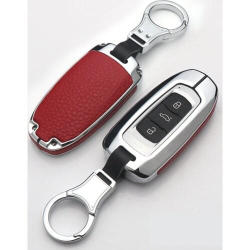 Zinc alloy+Genuine Leather Car key case cover For Geely Atlas Boyue NL3 EX7 Emgrand X7 EmgrarandX7 SUV GT GC9 borui Accessories