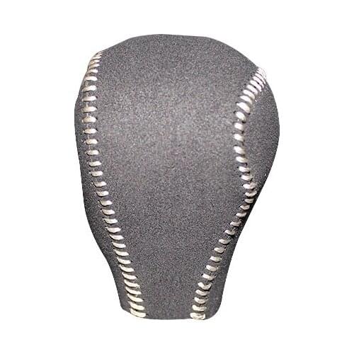 Case ppc Suede Leather shift knob cover For Mazda 2 AT car cover on the gear shift knob Natural leather gear stick cpr pen