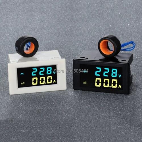D85-2042AG AC Panel Meter LCD display blue backlight Digital Voltmeter ammeter tester Voltage meter range AC 200-450V