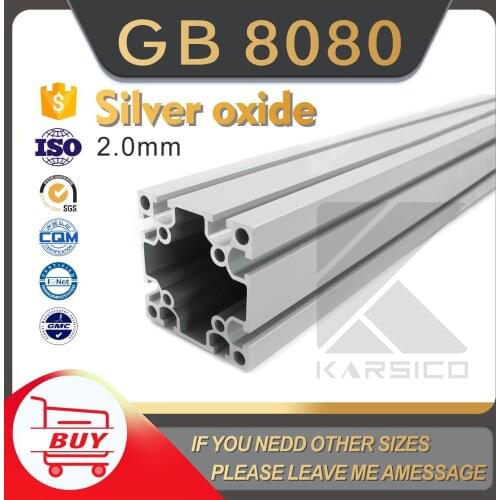 Other 8080 GB U Slot Aluminum Profile Extrusion Length 1000mm CNC Parts China Standard Anodized Linear Rail for DIY 3D Printer