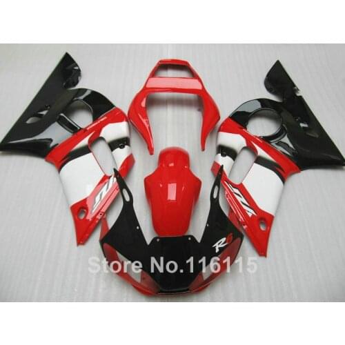 HOT fairing kit for YAMAHA 1998 1999 2000 2001 2002 R6 YZF R6 98-02 red white black fairings set #3257