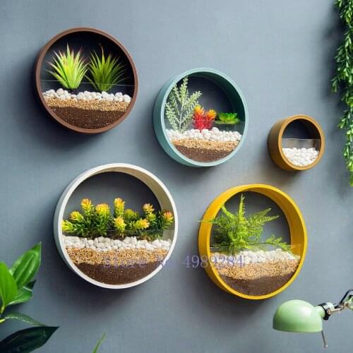 Creative Artificial plants Background wall Wall decorations Pendant living room Green plant Wall pot Home Decoration nordic