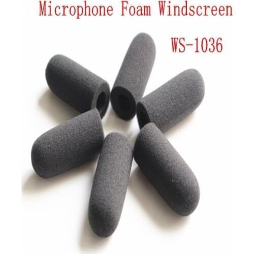 Linhuipad 10mm inner diameter Dense Foam Microphone Windscreen mic sponge cover for David Clark headphone 100 pcs /lot