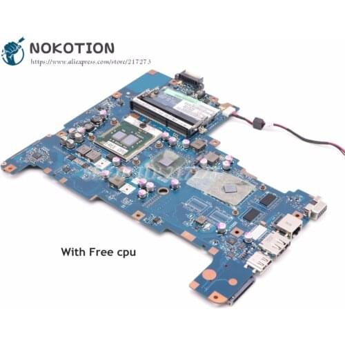 NOKOTION For Toshiba Satellite L670 L675 Laptop Motherboard NALAA LA-6042P K000103810 K000103830 HM55 DDR3 HD4500 Free CPU