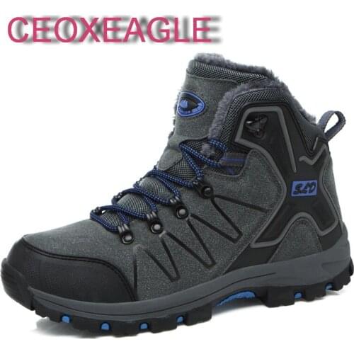 Women Trekking Snow Boots Winter Sport Waterproof Shoes Outdoor Wearable Climbing Sneakers Men Hiking Hunting Tactical Boots