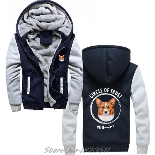 New Fashion winter Funny hoodie Circle Of Trust - Welsh Corgi Gift For Dog Lover Design Sweatshirt Men Hoody Jacket Tops