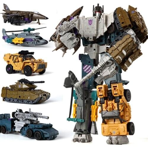 New 5 in 1 Devastator Toys Boys KO Transformation Anime Robot Aircraft Car Tank Motorcycle Model Kid Collection Action Figure