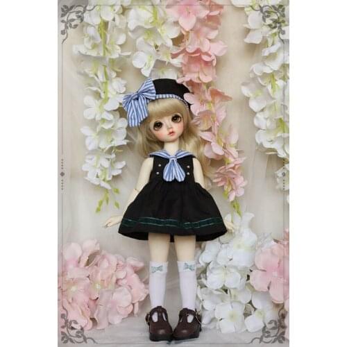 BJD doll clothes suit black Western style clothes Sailor suit for 1/6 1/8 BJD Imda3.0 doll clothes accessories