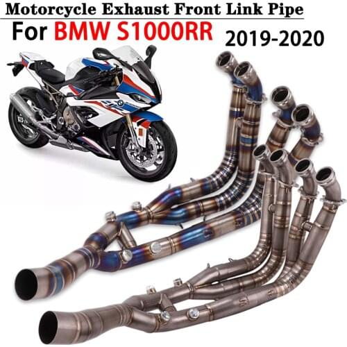 Motocycle Exhaust Front Link Pipe for BMW S1000RR 2019 2020 Titanium Alloy Front Tube Modified Muffler Escape Moto Accessories