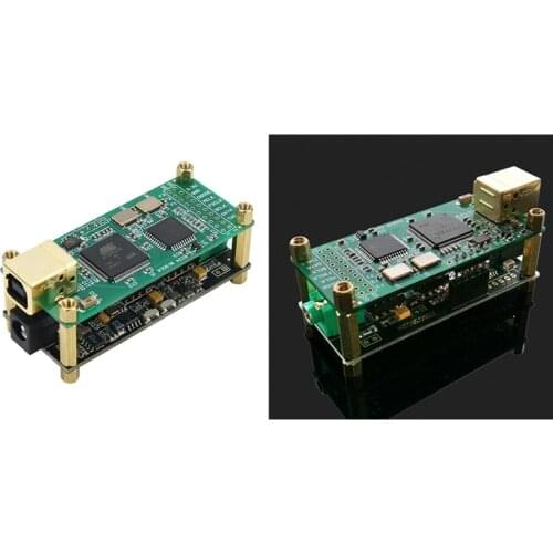 For Amanero Interface + ES9038Q2M Audio Decoder Board Audio HiFi USB Sound Card Support DSD256 PCM 384Khz