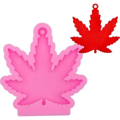 Maple leaf Silicone Mold Leaves Keychain Molds Key Ring Epoxy Resin Mould DIY Craft Necklace Jewelry Making Pendant Moulds