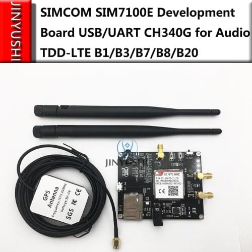 SIMCOM SIM7100E Breakout Board/EVB board/Development Board USB/UART CH340G for Audio TDD-LTE B1/B3/B7/B8/B20