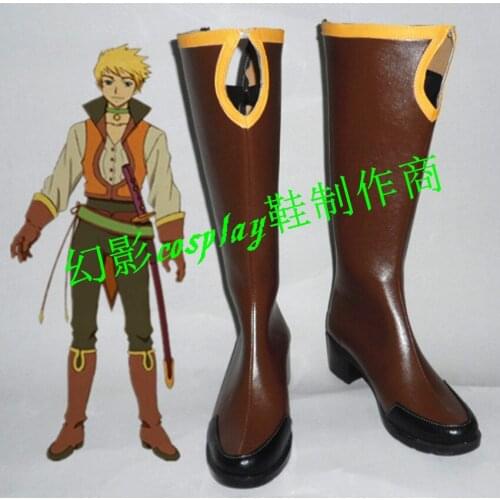 TALES OF THE ABYSS Cecil Halloween Long Cosplay Boots Shoes H016