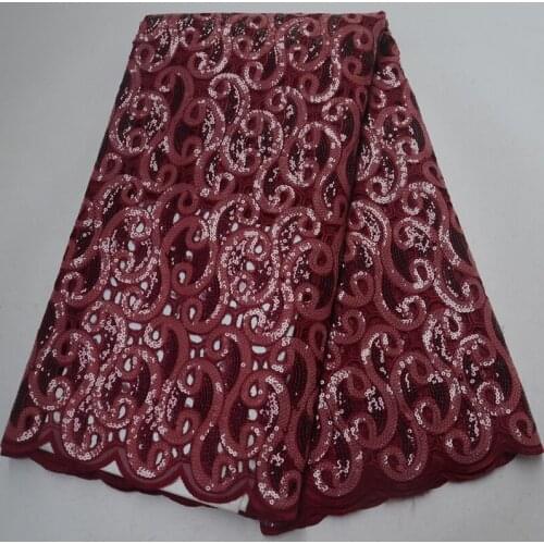 High quality African handcut lace fabric double organza lace fabric with allover sequins embroidery and beads for dress OP128