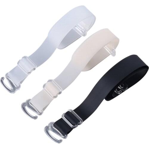 1 Pair Adjustable Metal Hook Bra Straps Transparent Invisible Detachable Bra Straps New