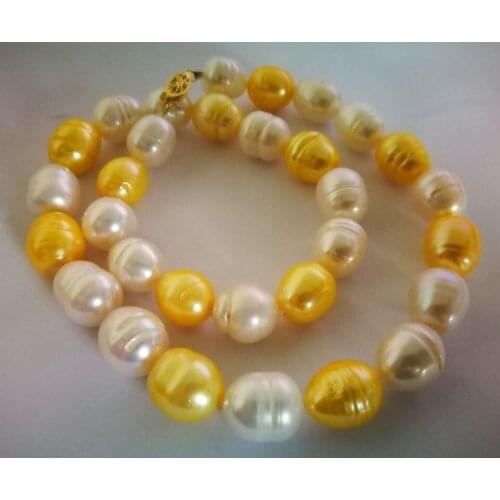12-13 mm natural south sea multicolor pearl necklace 18 inches