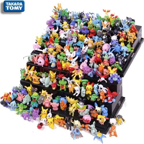 144 Tomy Pokemon mini doll models with different styles Pokémon Pikachu Anime Character Collection Toy Dolls Children’s Gifts